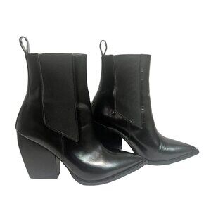 All Saints Ria Black Leather Boot - Great Condition; Originally $379.00